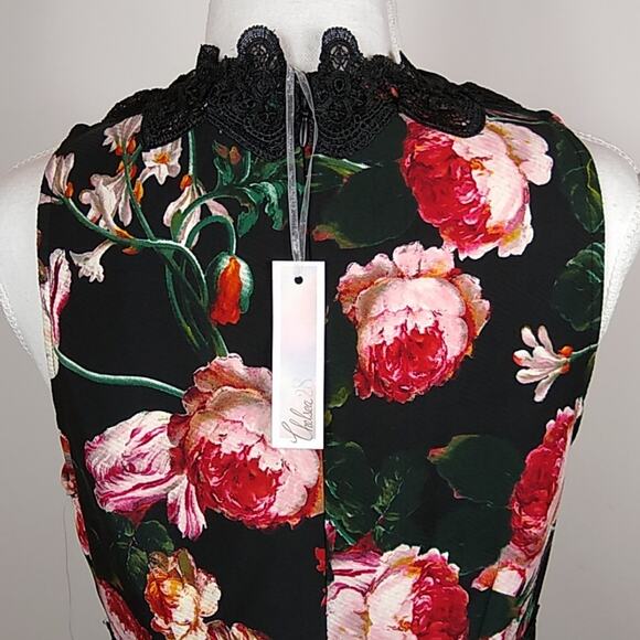 Chelsea28 Black Foxie Floral Fit & Flare Dress - Picture 7 of 10